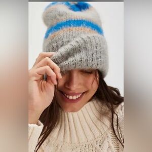 Free People The Groove Stripe Beanie. NWT. Prep stripe